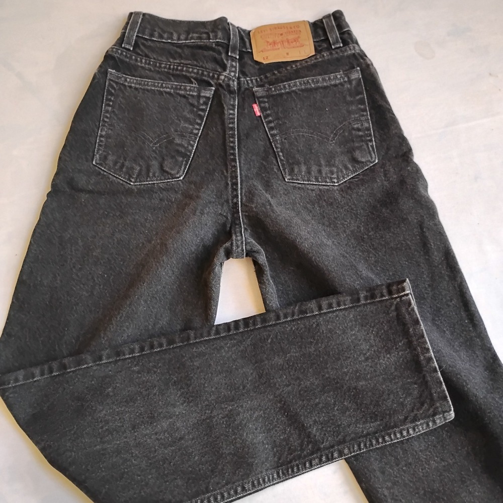 Vintage Levis Womens 7 Black Mom Jean‎ Slim Taper High Rise 90s Classic Preppy